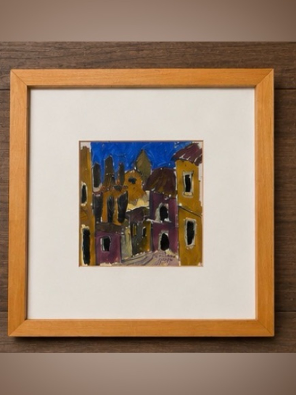 Pair of Original Jacqueline Lavenu Watercolors 1998 & 2000 Signed Framed